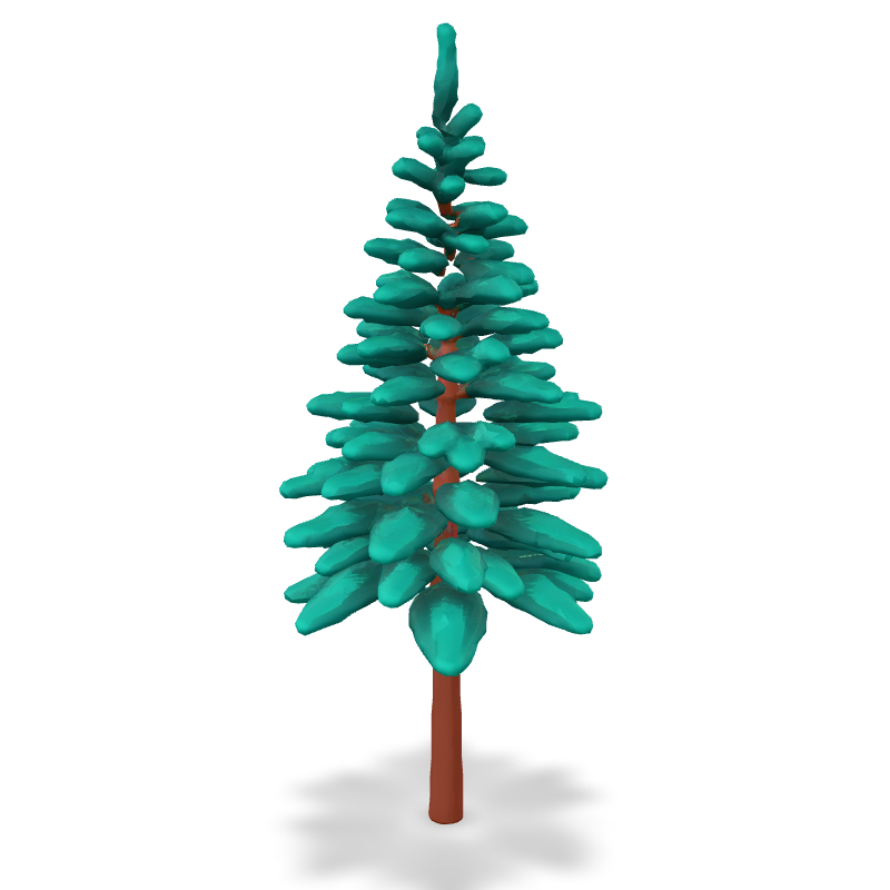 Low-poly pine tree