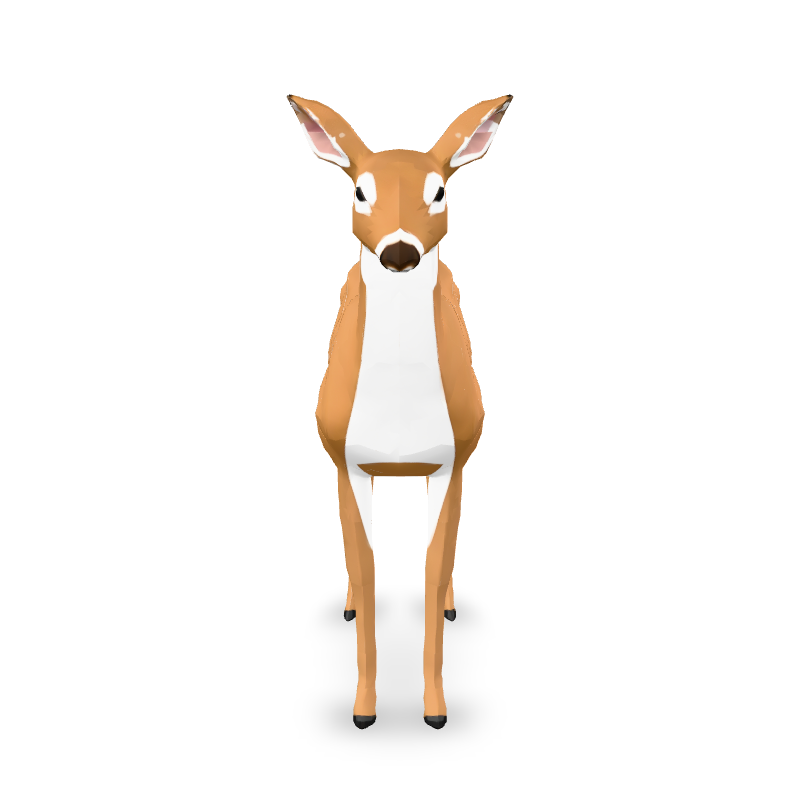 Low-poly whitetail doe