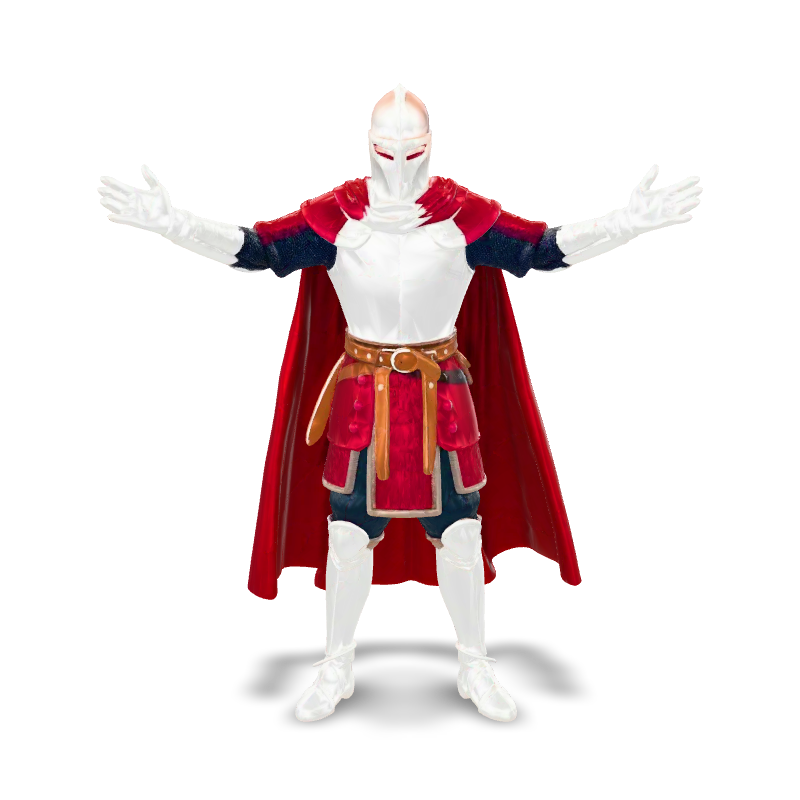 Medieval captain of the guard, rigged with idle animation