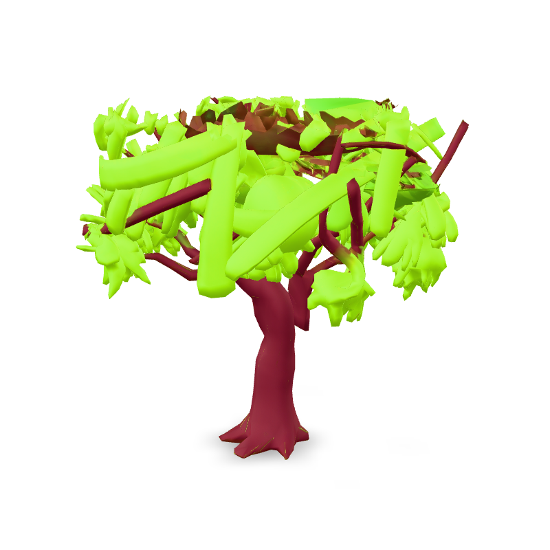 Low-poly oak tree